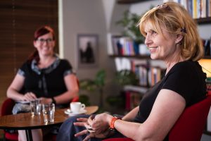 Petra Procházková při besedě